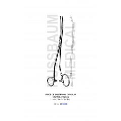 Pince de Bozeman-Douglas contre-coudée avec grand anneau distribuée par Nussbaum Médical