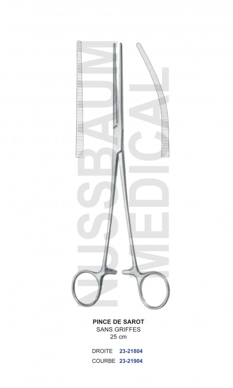 Pince de Sarot 25 cm Sans Griffes Pince de Sarot 25 cm Sans Griffes