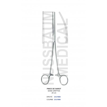 Pince de Sarot 25 cm Sans Griffes distribuée par Nussbaum Médical