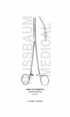 Pince de Roberts 22 cm Sans Griffes courbe distribuée par Nussbaum Médical