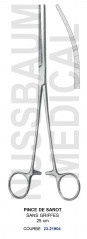 Pince de Sarot 25 cm Sans Griffes Courbe distribuée par Nussbaum Médical