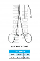 Pince Micro-Halstead sans griffes de 12 cm distribuée par Nussbaum Médical