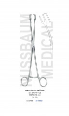 Pince de Schröder Courbe 2x2 griffes 24 cm distribuée par Nussbaum Médical