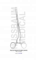 Pince Museux-Palmer-Cheron fine coudée fabiquée en France distribuée par Nussbaum Médical