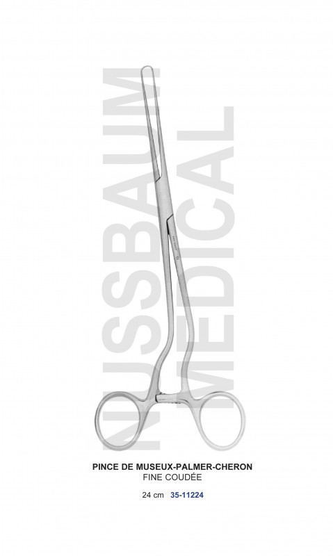 Pince Museux-Palmer-Cheron fine coudée