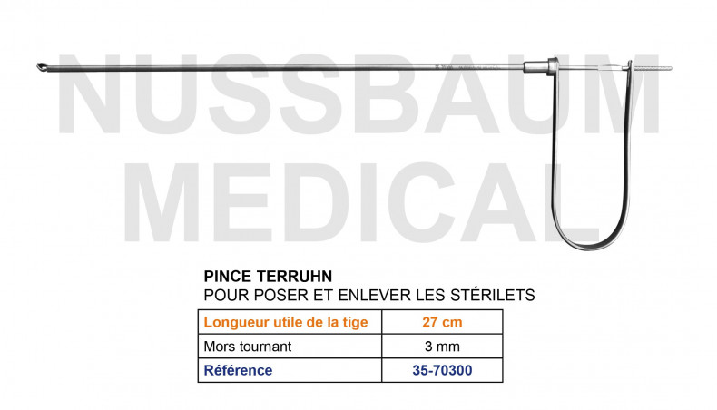Pince de Terruhn fabriquée en France distribuée par Nussbaum Médical
