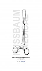 Pince à hystérographie de 24 cm fabriquée en France distribuée par Nussbaum Médical