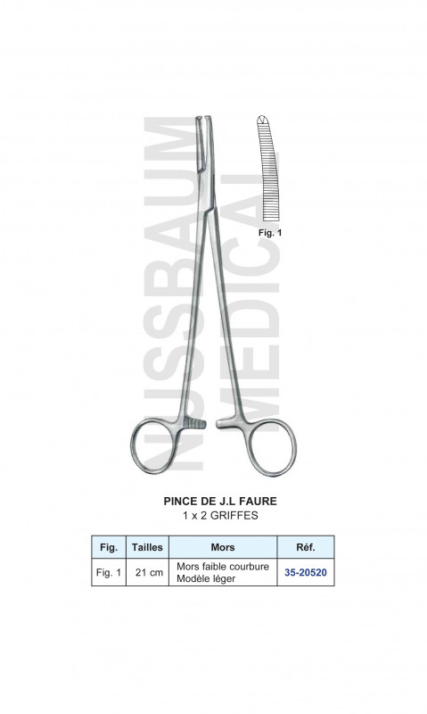 Pince JL Faure 1x2 Griffes