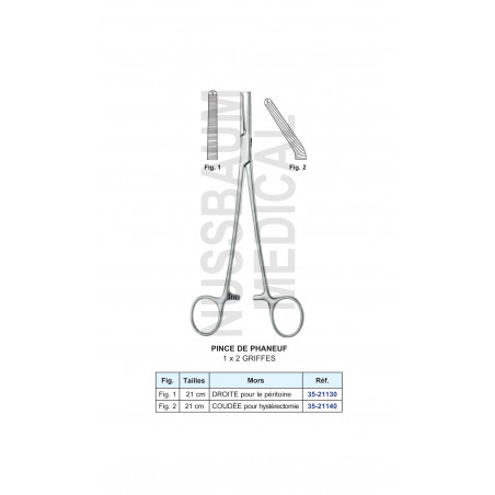Pince de Phaneuf 1x2 griffes distribuée par Nussbaum Médical