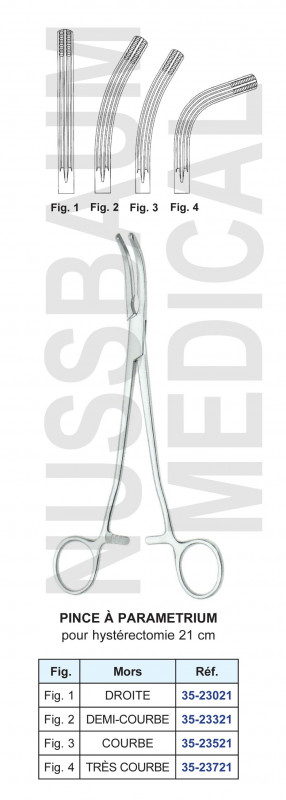 Pince à parametrium pour hystérectomie Pince à parametrium pour hystérectomie