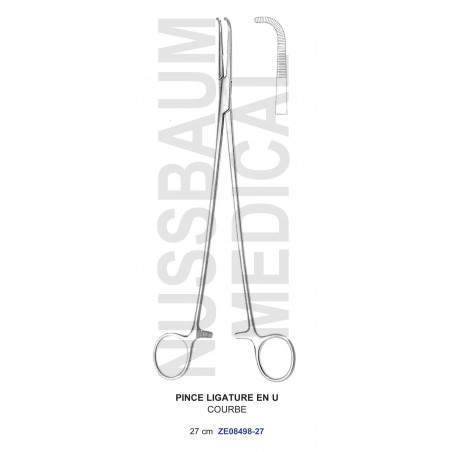 Pince ligature en U pour hystérectomie