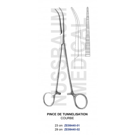 Pince de Tunnelisation Courbe pour hystérectomie distribuée par Nussbaum Médical
