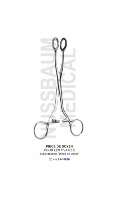 Pince de Doyen pour les ovaires distribuée par Nussbaum Médical