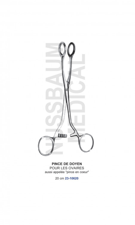 Pince de Doyen pour les ovaires distribuée par Nussbaum Médical