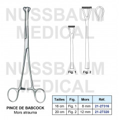 Pince de Babcock mors atraumatiques distribuée par Nussbaum Médical