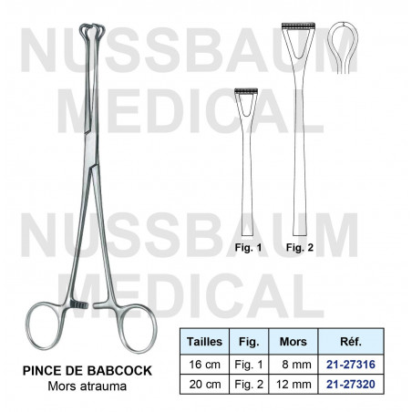 Pince de Babcock mors atraumatiques distribuée par Nussbaum Médical