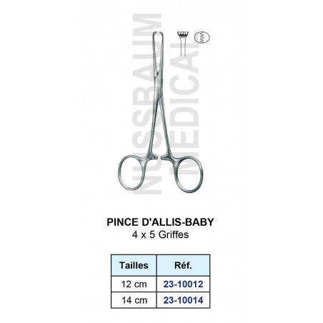 Pince d'Allis-Baby distribuée par Nussbaum Médical