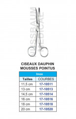 Ciseaux Dauphin Mousses Pointus Courbes  distribués par Nussbaum Médical