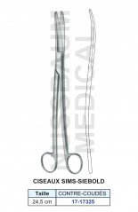 Ciseaux Sims-Siebold contre-coudés de 24,5 cm distribués par Nussbaum Médical