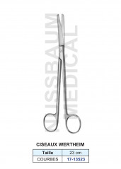 Ciseaux de Wertheim courbes de 23 cm distribués par Nussbaum Médical