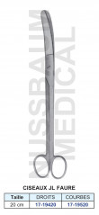 Ciseaux JL Faure courbes de 20 cm distribués par Nussbaum Médical