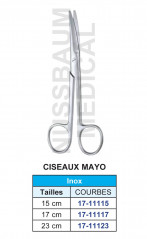Ciseaux Mayo courbes en inox distribués par Nussbaum Médical