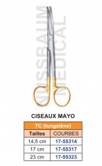Ciseaux Mayo courbes TC distribués par Nussbaum Médical