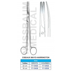 Ciseaux Mayo-Harrington droits et courbes distribués par Nussbaum Médical