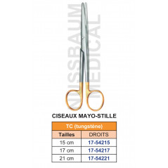 Ciseaux Mayo-Stille tungstène TC