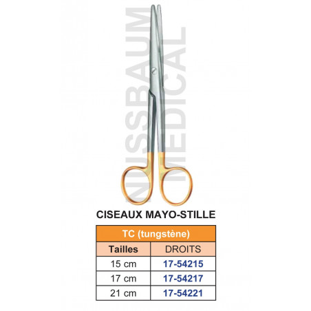Ciseaux Mayo-Stille tungstène TC