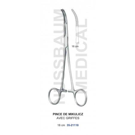 Pince de Mikulicz avec Griffes