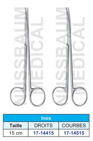 Ciseaux Metzenbaum Délicats Fins en inox distribués par Nussbaum Médical