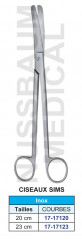 Ciseaux Sims Courbes de 20 cm et 23 cm distribués par Nussbaum Médical