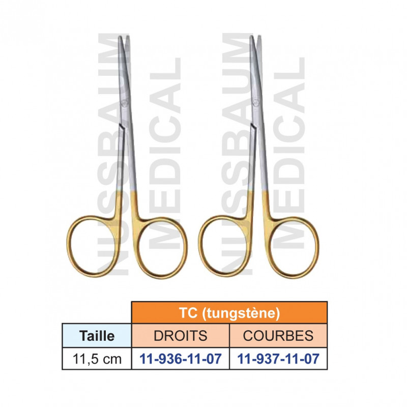 Ciseaux Baby-Metzenbaum TC 11,5 cm