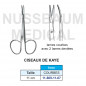 Ciseaux de Kaye 11 cm courbes avec 2 lames dentées Ciseaux de Kaye 11 cm courbes avec 2 lames dentées