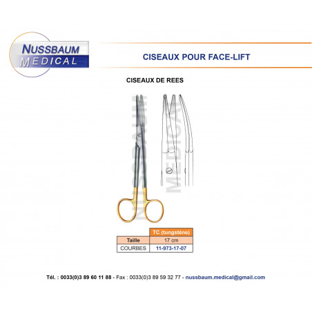 Ciseaux Rees courbes TC 17 cm