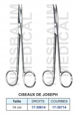 Ciseaux Joseph droits et courbes de 14 cm distribués par Nussbaum Médical