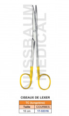 Ciseaux de Lexer courbes en tungstène de 16 cm distribués par Nussbaum Médical