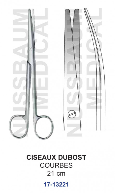 Ciseaux Dubost Courbes 21 cm