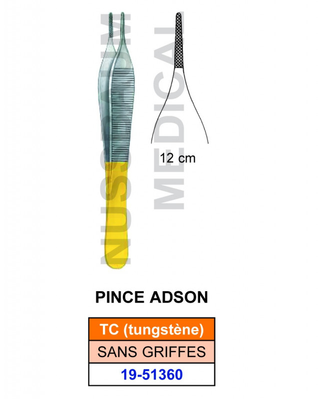 Pince à disséquer Adson TC Sans Griffes