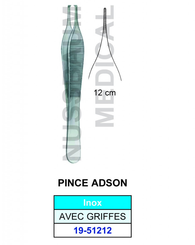 Pince à disséquer Adson Avec Griffes