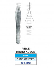 Pince à disséquer Micro-Adson sans griffes de 12 cm distribuée par Nussbaum Médical