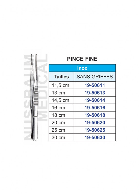 Pince à disséquer Fine Sans Griffes