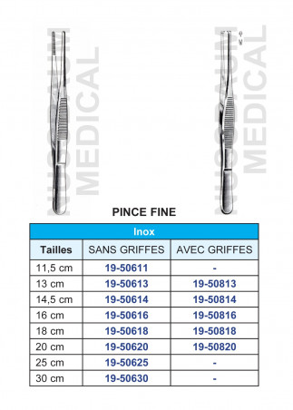 Pince à disséquer Fine Sans Griffes