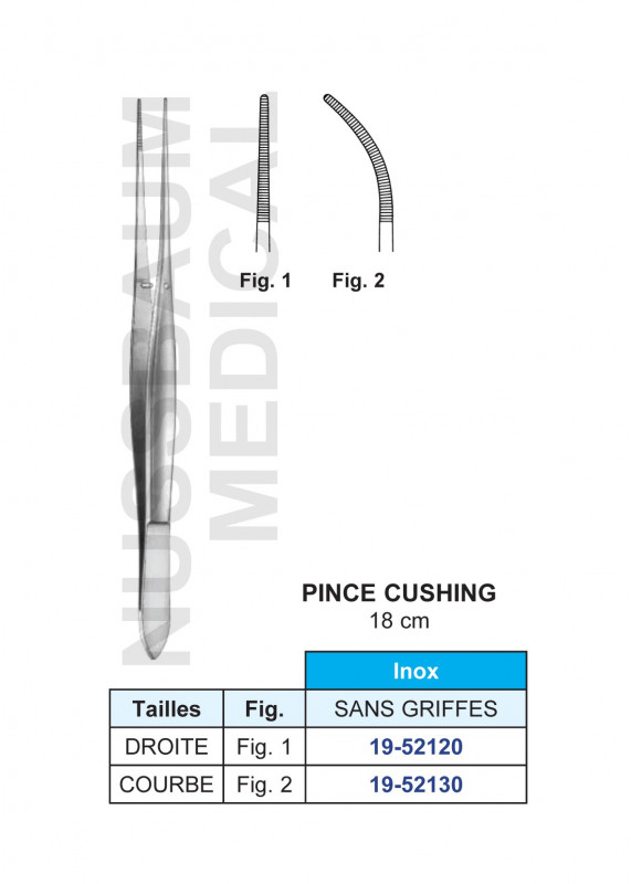 Pince à disséquer Cushing Sans Griffes Pince à disséquer Cushing Sans Griffes