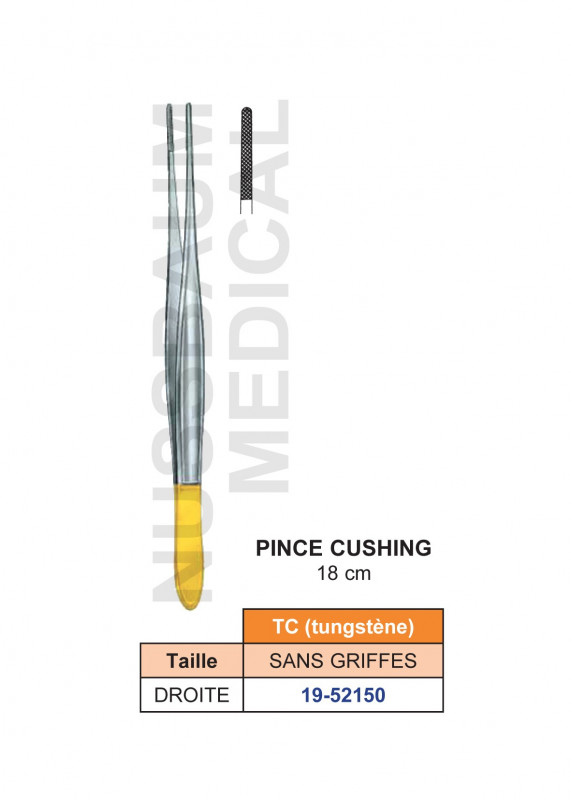Pince à disséquer Cushing TC Sans Griffes