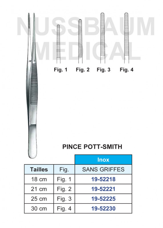 Pince à disséquer Potts-Smith Sans Griffes