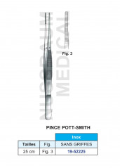 Pince à disséquer Potts-Smith sans griffes 25 cm distribuée par Nussbaum Médical