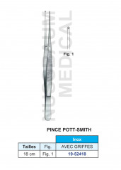 Pince à disséquer Potts-Smith Avec Griffes