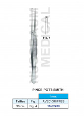 Pince à disséquer Potts-Smith avec griffes 30 cm distribuée par Nussbaum Médical